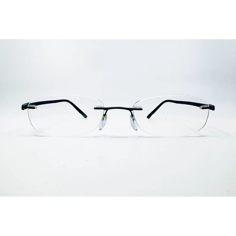 Silhouette Eyeglasses Mens Blue Rimless Oval Frame Austria 5416 40 6060 19 150